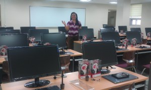 Grace at 3D training room_HRD center in Taguig
