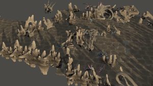 Alien Terrain with Lights and Shadows